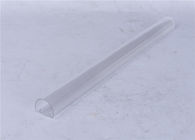 Clear / Milky Plastic Extrusion Profiles , LED Lamp Extruded Plastic Parts