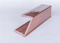High Energy Efficiency PVC Building Profile , Wooden Effect PVC Extruded Sections