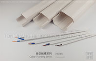 Green Level PVC Building Profile , Extruded Plastic Cable Trunking